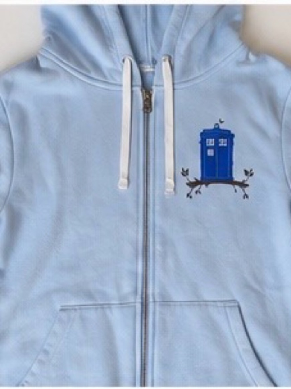 Doctor Who Dr Hoo Owl TARDIS Hoodie Threadless 11 Doctors Zip Up XS Rare - Picture 3 of 8